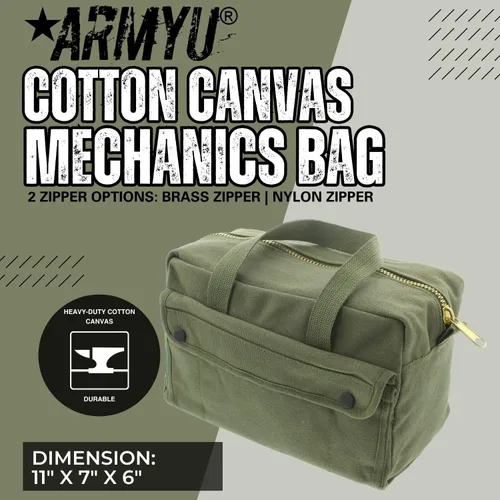 Miniatura 2 de Bolsa de herramientas de lienzo resistente, bolsa de transporte de campo militar, bolsa de almacenamiento de suministro de propósito general