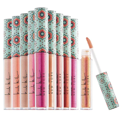 Nicole Miller - Colección de brillos de labios brillantes para mujeres y niñas, juego de colores de larga duración con ricos colores variados, rosa