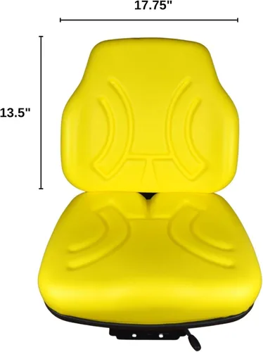 Miniatura 2 de TRAC SEATS Asiento de suspensión amarillo para tractor John Deere 5303 5310 5320 5400 5403 5410 5420 5425 5510 5520