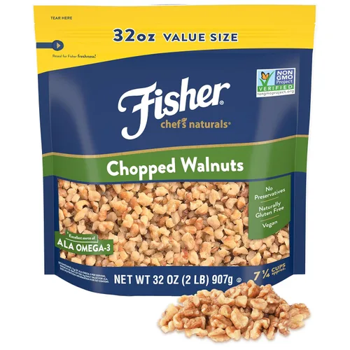 Miniatura 11 de Fisher - Nueces picadas, 16 onzas, nueces cultivadas en California, sin sal, naturalmente sin gluten, sin conservantes, sin OMG