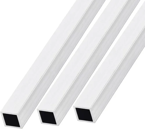 Miniatura 7 de METALLIXITY Tubo cuadrado de aluminio (0.787 in x 0.787 in x 0.031 in x 7.874 in) 3 piezas, tubo de aluminio 6063 - para muebles del hogar
