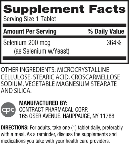 Miniatura 5 de Earth's Splendor Suplemento de selenio de 200 mcg para hombres y mujeres, apoya la salud antioxidante y el sistema inmunológico