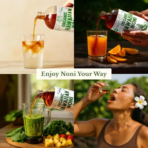 Miniatura 5 de Healing Noni - Jugo de noni 100% puro - USDA orgánico, de fuerza completa, bebida de bienestar, superalimento cultivado en Hawái