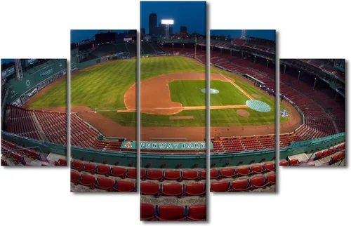 Miniatura 24 de Arte para pared, lienzo para estadio deportivo, arte para pared, diseño de campo de Wrigley en Chicago, pinturas de Chicago, impresiones sobre