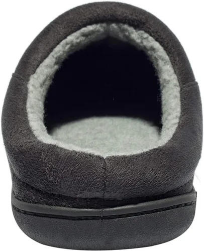 Miniatura 2 de NewDenber Men's Warm Memory Foam Suede Plush Lined Slip on Indoor Outdoor Clog House Slippers