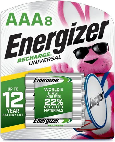 Baterías AAA recargables universales Energizer Recharge (paquete de 8), baterías Triple A