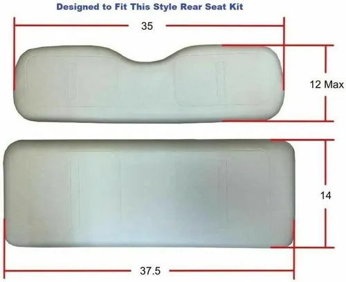 Miniatura 9 de Huskey - 4 fundas de asiento delantero/trasero para carrito de golf EZGO RXV 2008-UP G&E Modelos G&E, costuras de diamante negro y azul de dos tonos