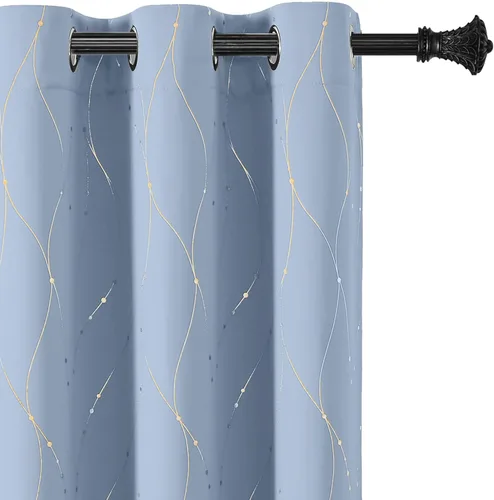 Miniatura 10 de BUHUA - Paneles de cortinas opacas para sala de estar, cortinas grises con aislamiento térmico, cortinas de ventana para dormitorio - 72 pulgadas