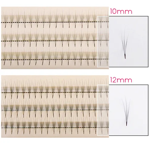 Miniatura 6 de Scala - 90 pestañas postizas individuales de 0.07 a 0.551 pulgadas, rizo C, 3 raíces de 0.003 in, pestañas postizas negras, extensión larga natural