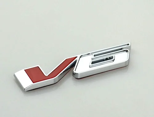 Miniatura 6 de 1 calcomanía de repuesto para placa de identificación de emblema V6 3D para Canyon Colorado 17-20 (rojo negro)