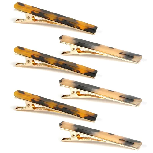 Miniatura 16 de Cobahom 6 pinzas para el cabello, accesorios para el cabello para mujeres, pasadores de pico de pato de resina, pinzas para el cabello elegantes