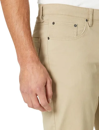 Miniatura 3 de Tienda Essentials Pantalón de sarga elástico de 5 bolsillos para hombre