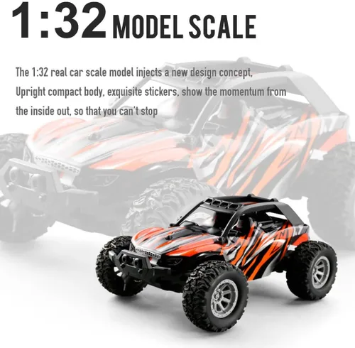 Miniatura 4 de Coche de control remoto RC, 12.4 mi/h de alta velocidad RC Offroad Race Car, 2.4Ghz 1:32 RC Mini eléctrico Drift Off-Road Modelo de vehículo