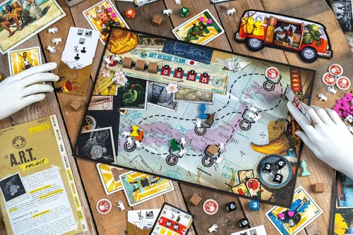 Miniatura 5 de The A.R.T. Project Juego de mesa de estrategia cooperativa Redacción de cartas, juego de zona de control Coop y juego en solitario