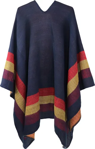 Miniatura 2 de Chal de poncho para mujer, con parte delantera abierta, estampado de leopardo, chales y envolturas