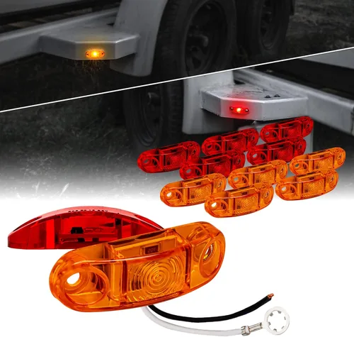 Miniatura 34 de TRUE MODS - Kit de 2 luces marcadoras LED ámbar de 2.5 pulgadas para remolque [DOT FMVSS 108] [SAE P2] [Montaje en superficie] [Impermeable IP67]