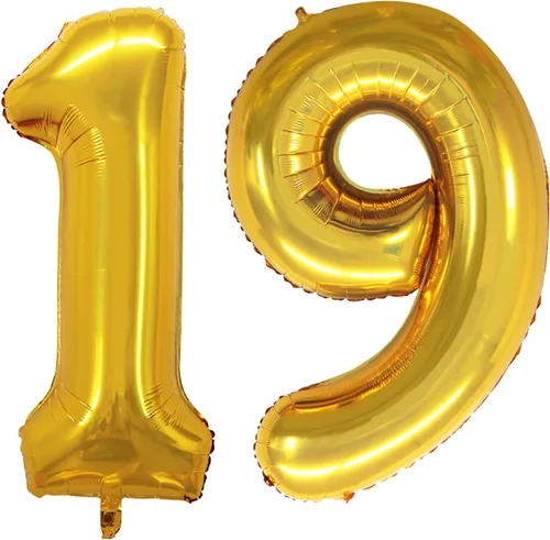 Miniatura 433 de Goer, conjunto de globos de papel aluminio para decoraciones de cumpleaños, globos de las letras de feliz cumpleaños y de números Oro
