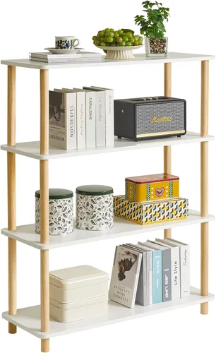 Miniatura 10 de IBUYKE Estantería abierta de madera de 3 niveles – Moderno organizador de almacenamiento independiente, estantes de pie, soporte de exhibición