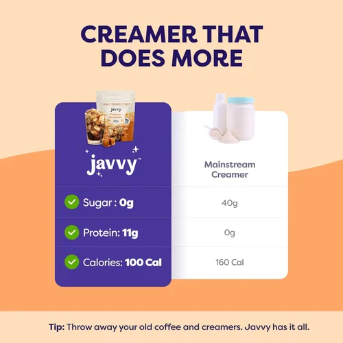 Miniatura 3 de Javvy Crema proteica para café, crema sin azúcar con 0.43 onzas de colágeno, aceite MCT, crema de café keto en polvo para el cabello, la piel