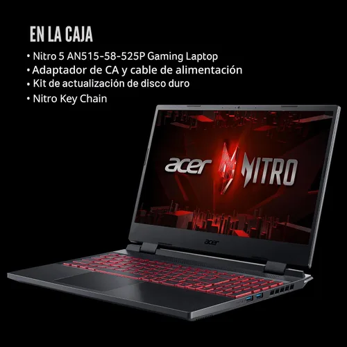 Miniatura 12 de Acer Nitro 5 AN515-58-525P Laptop para juegos Intel Core i5-12500H GPU NVIDIA GeForce RTX 3050 Laptop Pantalla IPS FHD de 15.6 pulgadas 144Hz