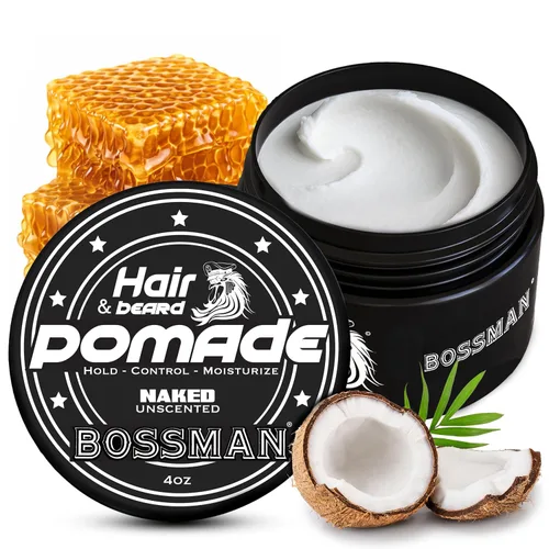 Miniatura 11 de Bossman Pomada Natural para Cabello y Barba para Hombres (Aroma Vetiver X) – Fijación Media e Hidratante para Peinado de Cabello, Barba y Bigote