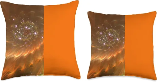 Miniatura 3 de Bee Kind and Compassionate Estampado de plumas de fuego, naranja, oro, hombres, mujeres, regalo de cumpleaños, 18 x 18 pulgadas, multicolor