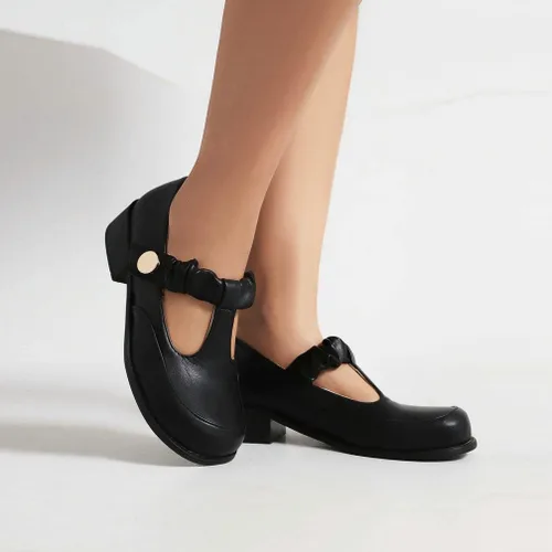 Miniatura 3 de Caradise Zapatos de uniforme para mujer con plataforma Mary Janes
