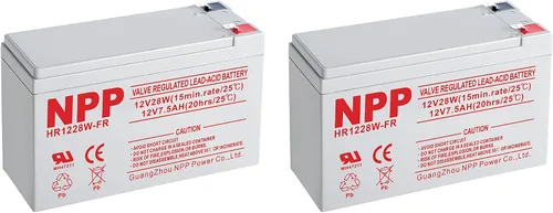 Miniatura 7 de NPP HR1221W - Batería AGM recargable de 12 V 5 Ah, terminales F2 de 21 vatios/celda de 126 vatios, baterías de puerta de garaje Chamberlain