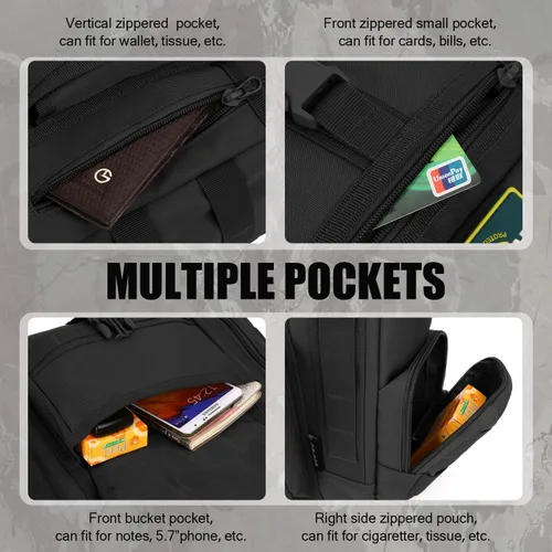 Miniatura 3 de Bolso bandolera táctico para hombre, mochila militar Molle (incluye paquete) Military