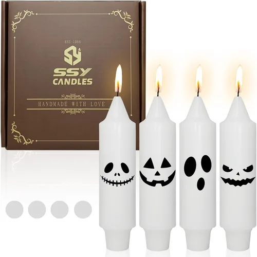 Miniatura 40 de Candelabros de Velas Cónicas Negras, Velas Cónicas Cortas de 5 pulgadas, Candelabros de Velas de Halloween Sin Goteo para Decoración de Navidad