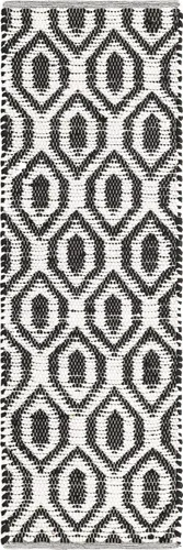 Miniatura 8 de Unique Loom Chindi Jute Collection - Alfombra de área (2 pies 2 pulgadas x 6 pies 1 pulgada, color blanco y negro)