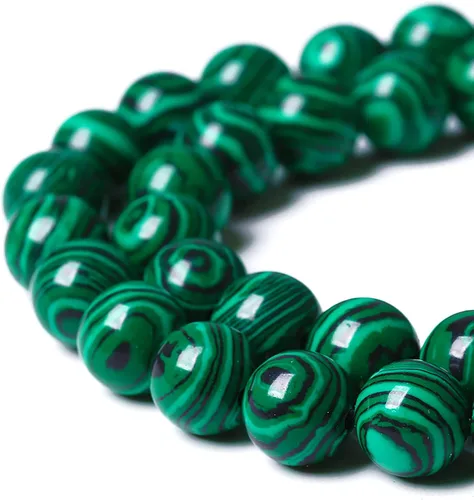 Miniatura 64 de 36 cuentas de calcedonia de jade rojo natural de 25/64 pulgadas (0.394 in), redondas sueltas, piedras preciosas energéticas curativas, para hacer