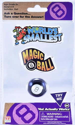Miniatura 2 de Worlds Smallest Magic 8 Ball - Versión Miniatura del Juguetito Clásico de Adivinación. Totalmente Jugable y Preciso al Original - Incluye 10