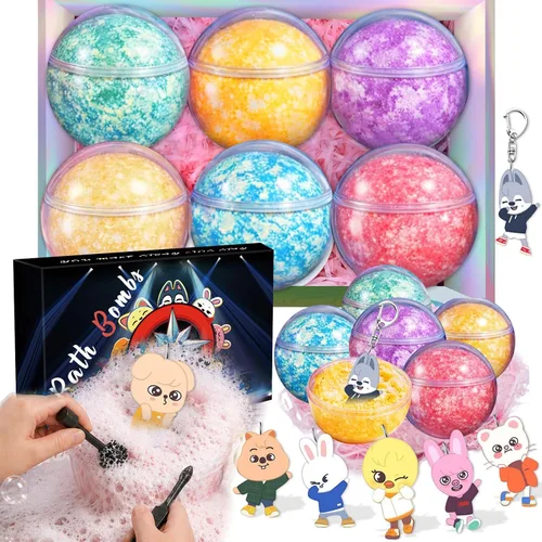 Miniatura 9 de Bombas de baño para niños: bombas de baño XXL con sorpresa en el interior, bombas de baño orgánicas ricas en aceites esenciales naturales, juego