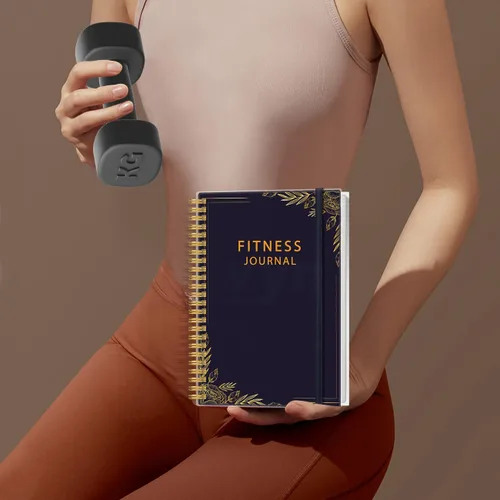 Miniatura 7 de Diario de fitness simplificado para mujeres y hombres, diario/planificador de entrenamiento A5, libro de registro de ejercicio diario para pérdida