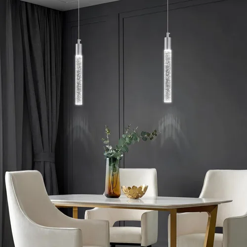 Miniatura 14 de Iluminación de Isla de Cocina Accesorio de Luz Moderna Lámpara Colgante Dorada Regulable LED Acabado de Latón Mini Luces Colgantes de Cristal