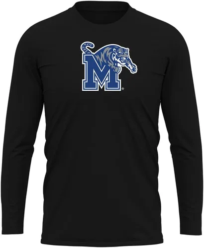 Miniatura 211 de Camisa deportiva de manga larga oficial de la NCAA Collegiate para hombre, colección negra con logotipo primario