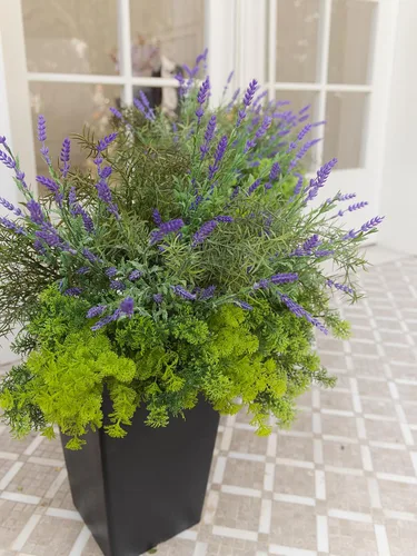 Miniatura 5 de PARTY JOY 17 racimos de plantas falsas para exteriores, arbustos falsos resistentes a los rayos UV, flores artificiales verdes, arbustos