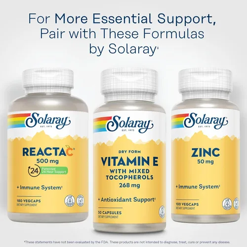 Miniatura 6 de SOLARAY Vitamina E 400 UI (268 mg), forma seca con tocoferoles mixtos Vitamina E - Suplemento antioxidante, PMS y apoyo para la menopausia