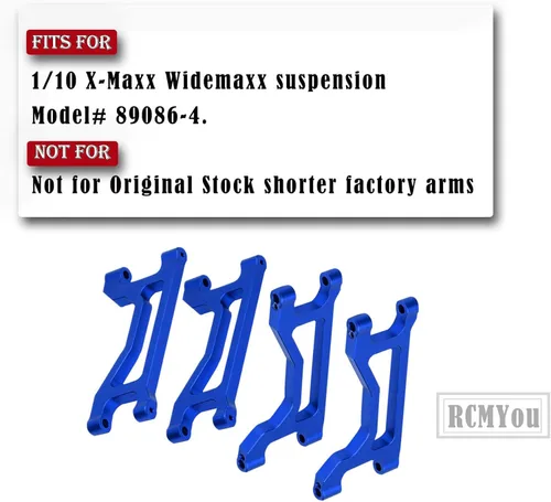 Miniatura 2 de Brazos de suspensión RC para 1/10 de ancho Maxx, brazos de suspensión superior de aluminio y kits de suspensión inferior para modelo # 89086-4