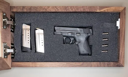 Miniatura 4 de Bellewood Designs Almacenamiento oculto para armas con versículo bíblico personalizado, seis estilos de gabinete de ocultación disponibles