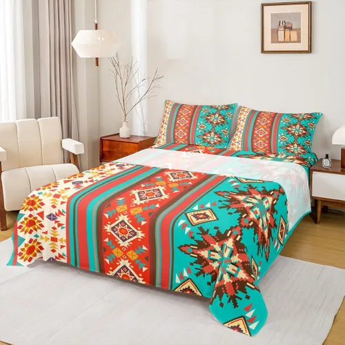 Miniatura 35 de Castle Fairy Juego de sábanas de motocross tamaño twin, juego de ropa de cama verde con diseño de panal ombré, decoración de habitación de niños