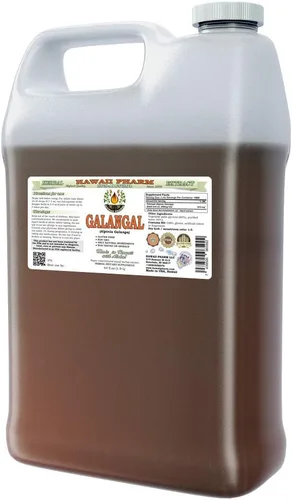 Hawaii Pharm Extracto líquido sin alcohol de raíz de Galangal, orgánico orgánico Galangal (Alpinia Galangal) Suplemento herbario natural de