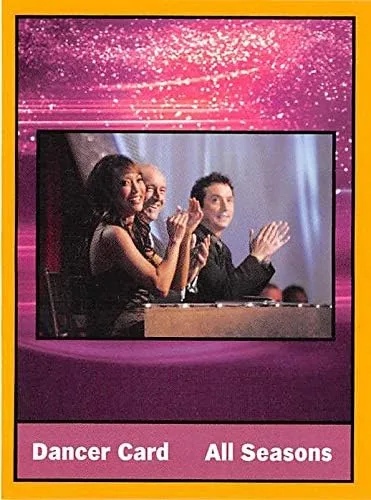 Bailando con las estrellas Judges Carrie Ann Inaba Len Goodman Bruno Tonioli tarjeta de juego comercial #43 Tamaño 3x4 pulgadas Happy
