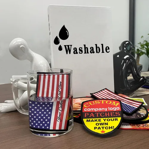 Miniatura 4 de Parches personalizados con nombre personalizado con borde Merrowed para coser con gancho y bucle para planchar para añadir tu foto/logotipo/texto 2