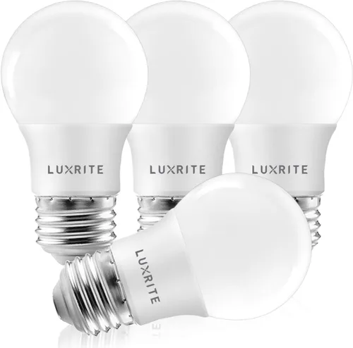 LUXRITE Bombilla LED A15 equivalente a 40 W, 7 W, 2700 K (blanco cálido), 600 lúmenes, clasificación de accesorio cerrado, bombillas regulables para
