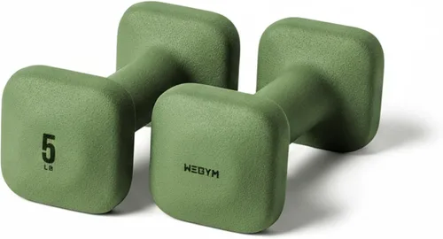 Miniatura 24 de WeGym SafeGrip Square Dumbbells with Anti Slip Handles, Aesthetic Free Weights for Home Workouts, Stable Design Prevents Rolling during Floor