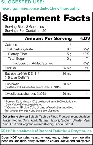 Miniatura 6 de Goli Zero Sugar Pre Pro - Gomitas postbióticas 3 en 1 del mundo con DE111, XOS, MCC1849, sin alcoholes de azúcar, veganas, aptas para dieta