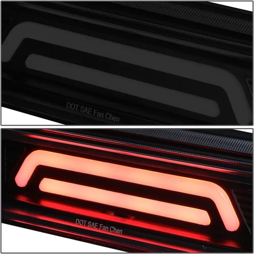 Miniatura 3 de DNA MOTORING 3BL-TTU07-3D-LED-BK-SM Carcasa negra 3D LED de montaje alto 3ª tercera luz de freno [compatible con Tundra 07-21] Lente ahumada
