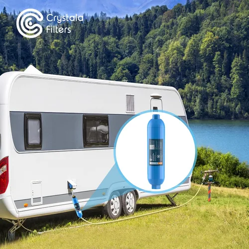 Miniatura 6 de CRYSTALA Filtro de agua para vehículos recreativos/caravana, filtro de agua en línea que reduce eficazmente mal sabor, olores, cloro y sedimentos